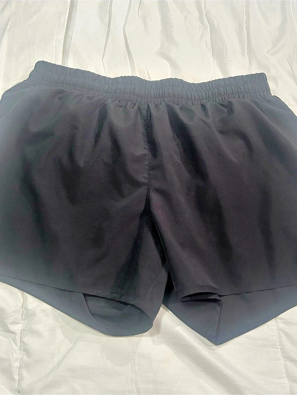 Puma Women’s Large Black Running Athletic Shorts Logo Drawstring